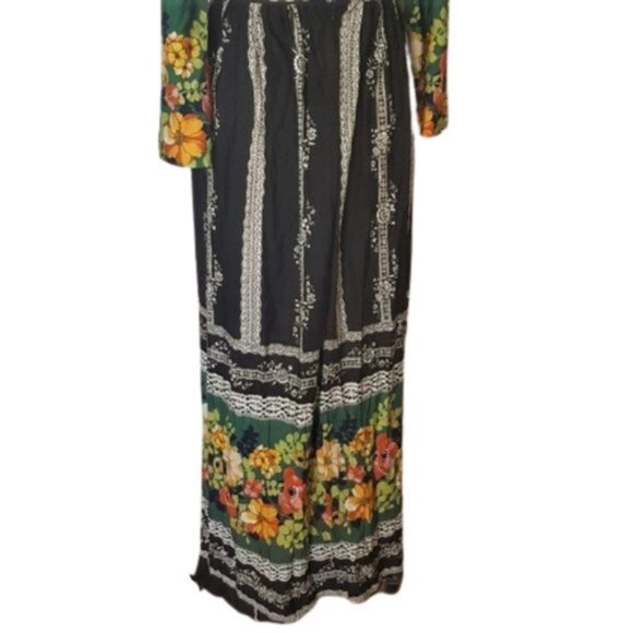 🌻 host pick Vintage 70s maxi boho high waist dress made in England - Picture 4 of 15